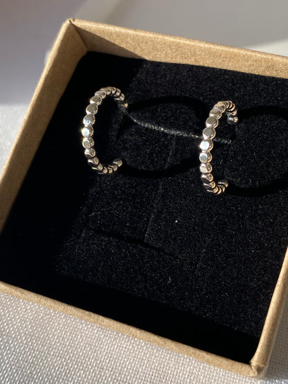 Mini créoles Perla, Argent massif